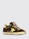 super-star animal print calfskin and pony hair sneakers