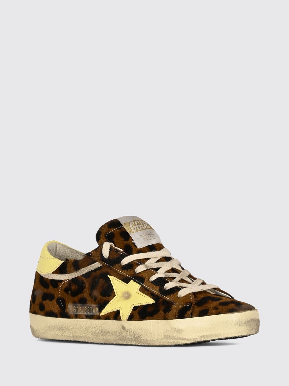 super-star animal print calfskin and pony hair sneakers