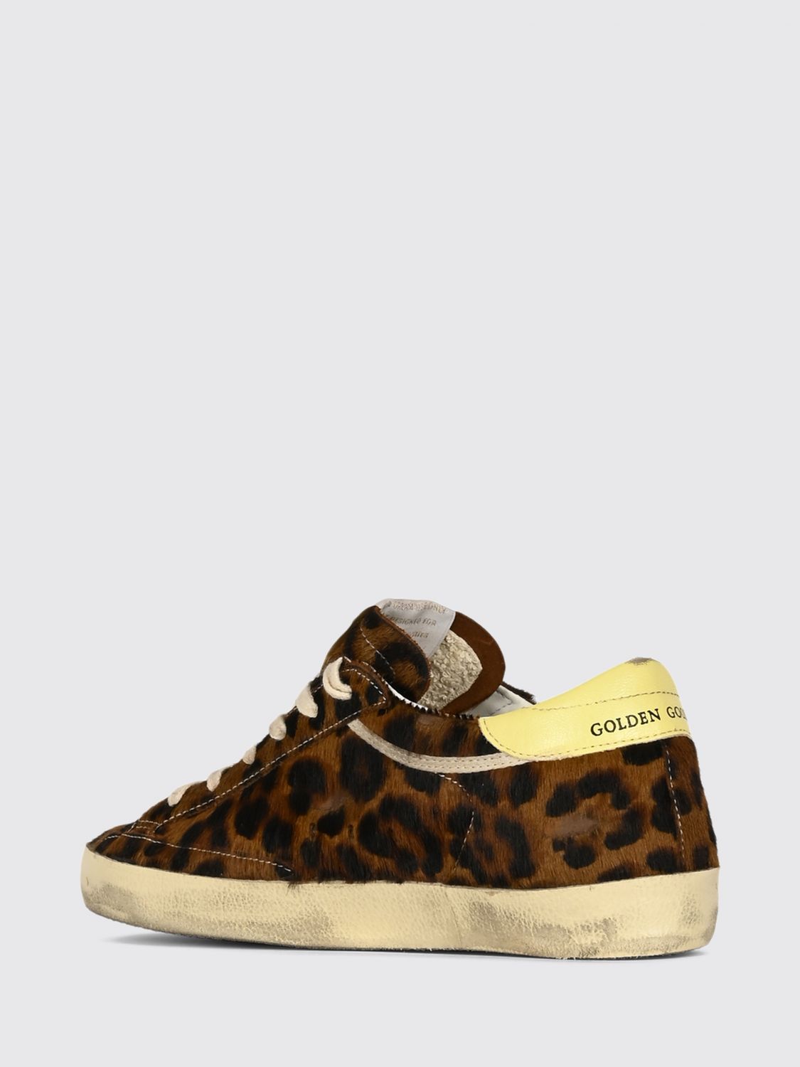 super-star animal print calfskin and pony hair sneakers