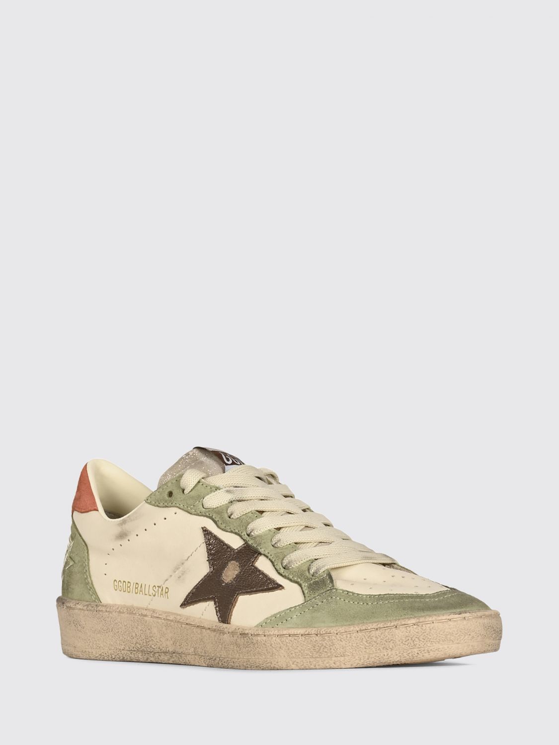 ball star smooth and suede calfskin sneakers