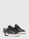 super-star glitter leather and nappa trainers with distressed effect