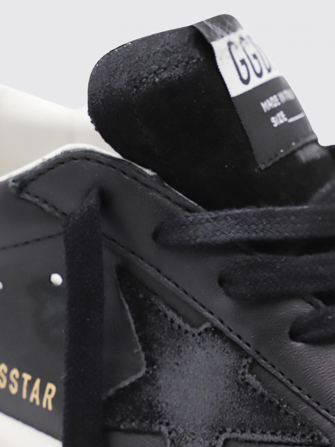 super-star glitter leather and nappa trainers with distressed effect