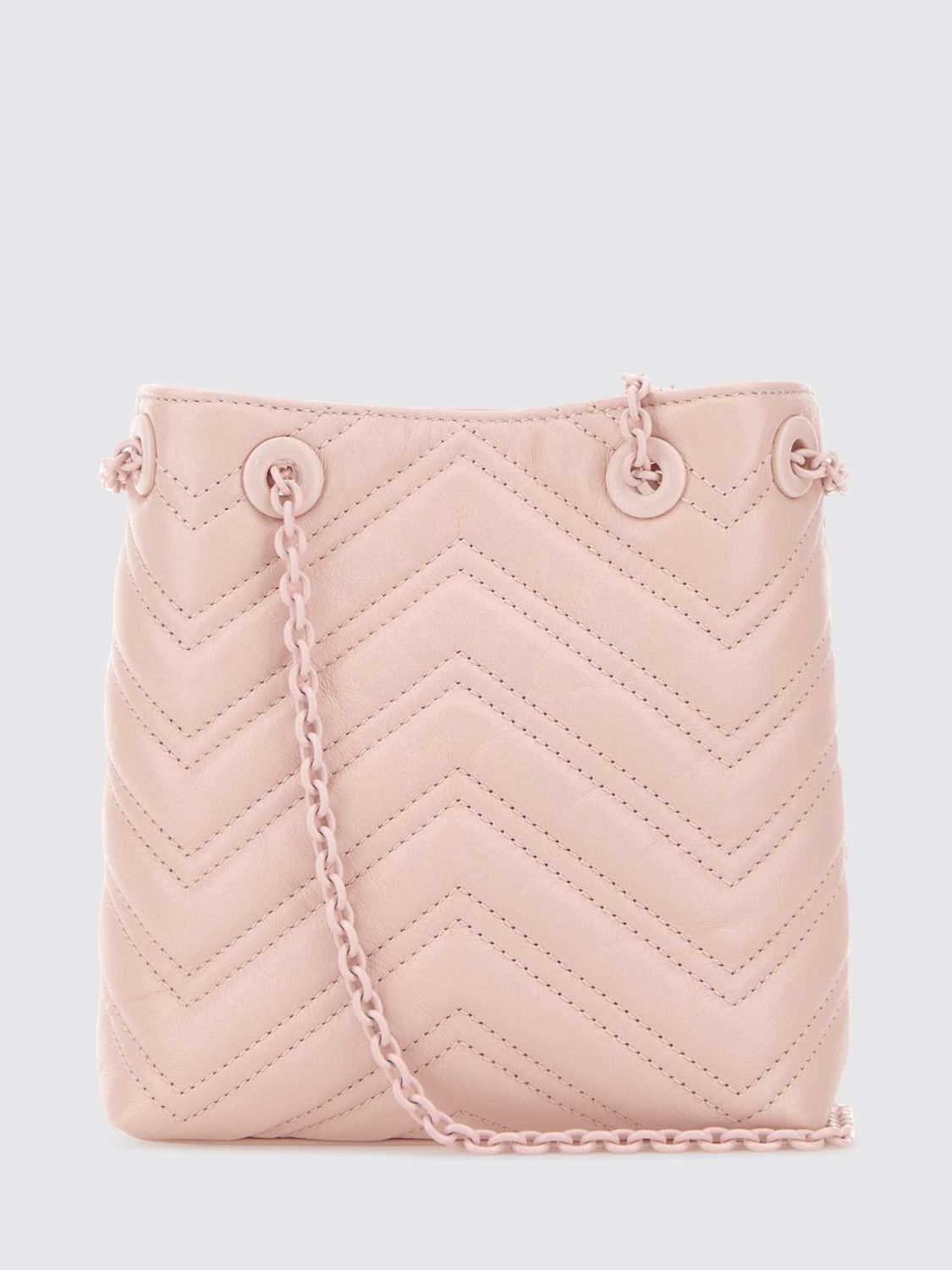 gg marmont mini chevron matelassé nappa leather bucket bag
