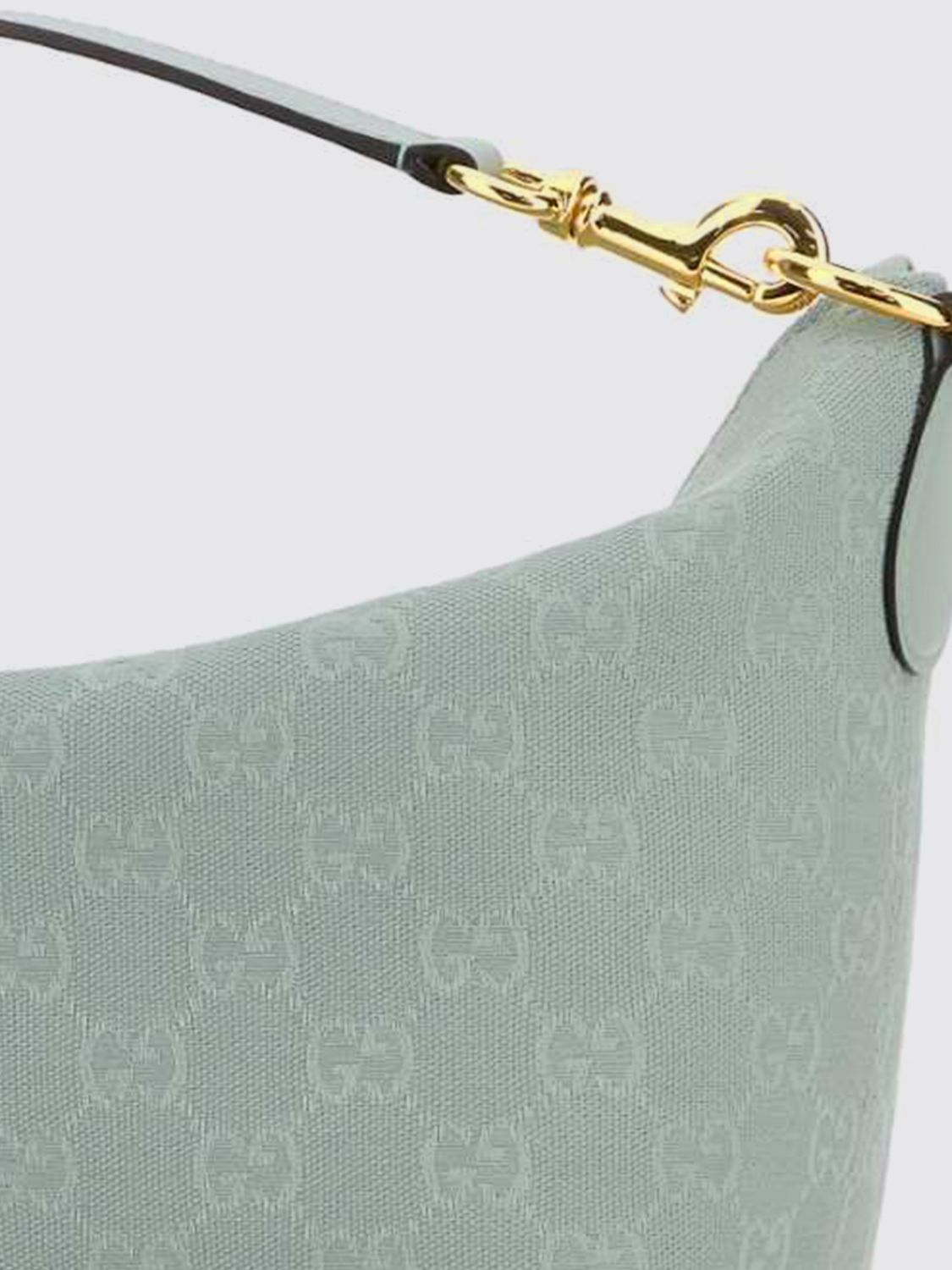 vanity handbag in gg monogram jacquard fabric with zip closure