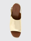 maxime laminated leather platform wedge sandals chloé