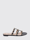 rockstud calfskin slide sandals with studs