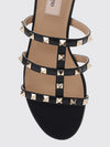 rockstud calfskin slide sandals with studs