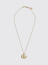 gg marmont gold-finish metal necklace with pendant