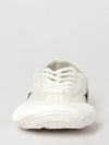 flex low-top leather sneakers with iconic web detail