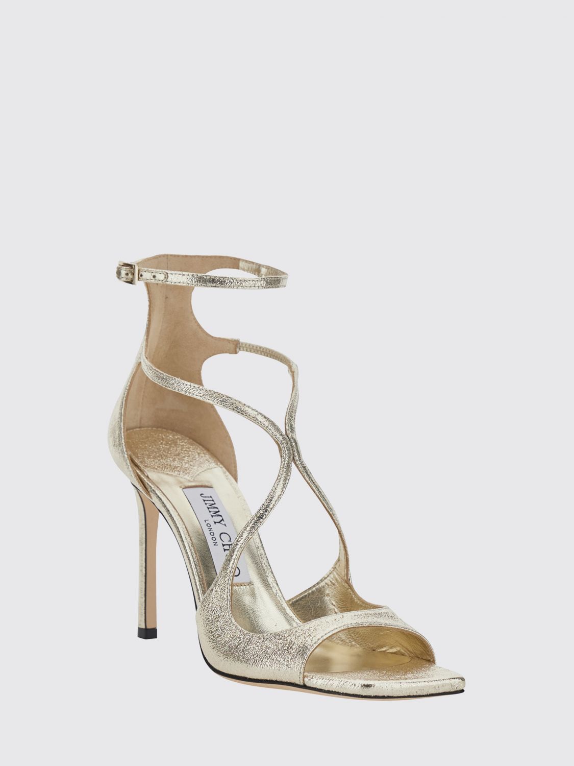 azia laminated nappa sandals with a stiletto heel and square toe