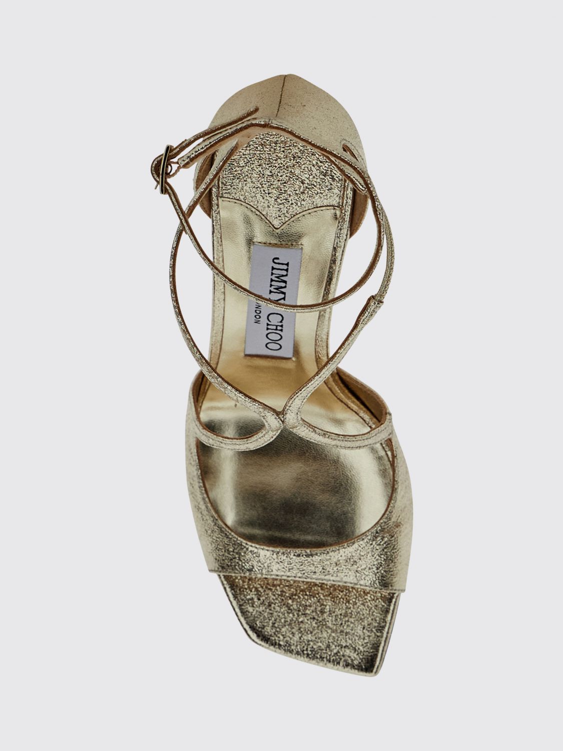 azia laminated nappa sandals with a stiletto heel and square toe