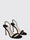 jenn suede slingback sandals with a round toe and stiletto heel