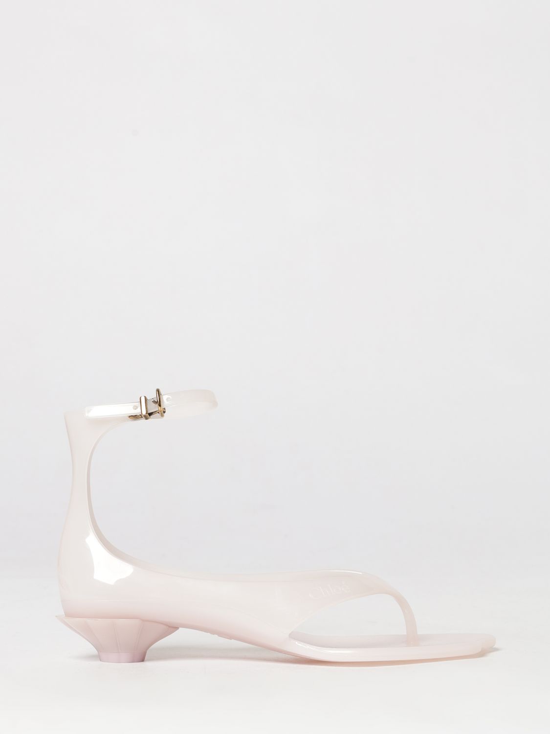 chloé jelly pvc thong sandals with ankle strap