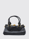 chloé paddington calfskin shoulder bag with iconic padlock