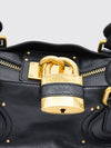 chloé paddington calfskin shoulder bag with iconic padlock
