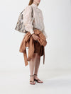 chloé spin python-print calfskin tote bag with charm