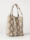 chloé spin python-print calfskin tote bag with charm