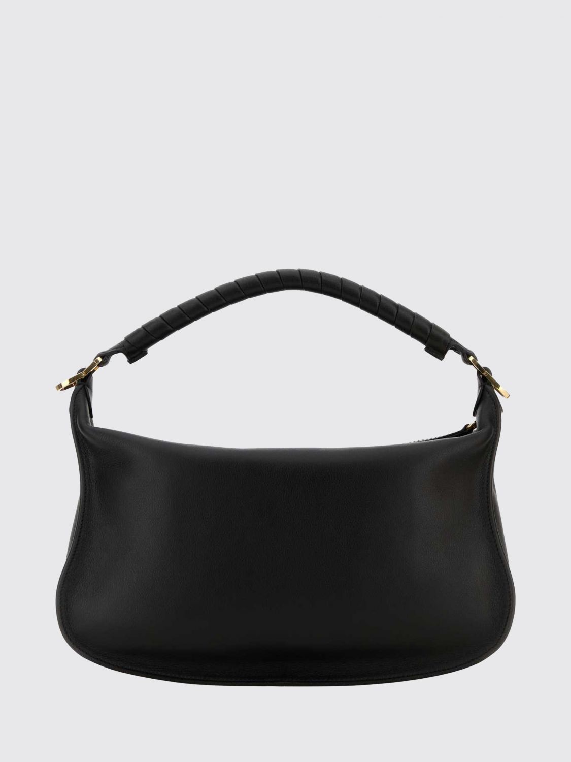 marcie shoulder bag chloé in calfskin leather with braided handle