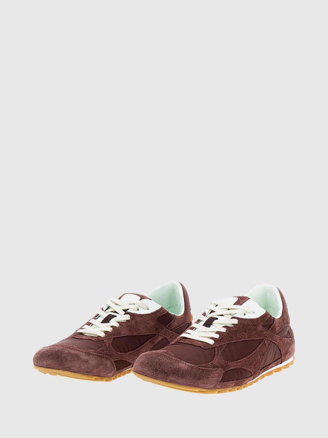 orbit suede and nylon sneakers with serrated sole