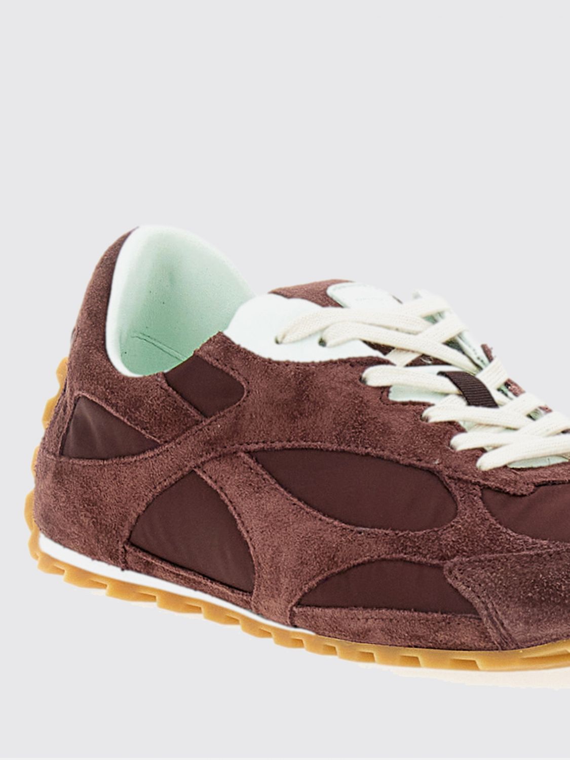 orbit suede and nylon sneakers with notched sole