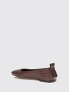 charlotte woven leather ballet flats with square toe