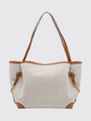clover shoulder bag chloé in canvas with double handle and embroidered logo