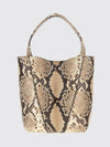 spin mini bag chloé in python-print leather with removable strap