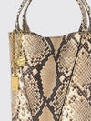spin mini bag chloé in python-print leather with removable strap