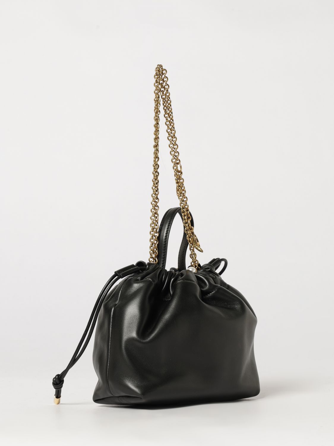 icons mini bucket bag chloé in nappa leather with chain strap