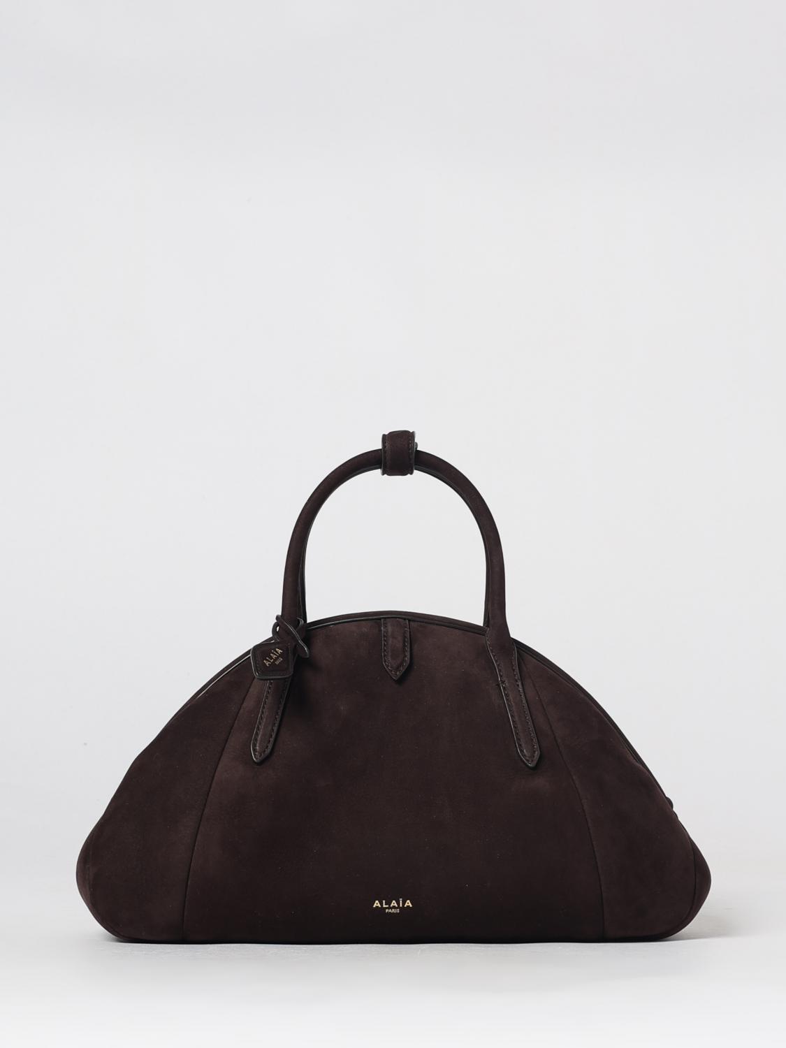 purse handbag in suede calfskin leather with double handle