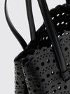 small mina perforated smooth calfskin leather shoulder bag