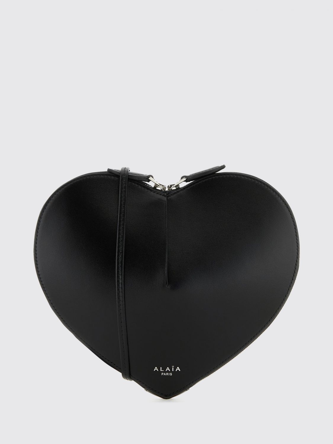 le cœur heart-shaped leather crossbody mini bag with zip closure