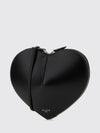 le cœur heart-shaped leather crossbody mini bag with zip closure
