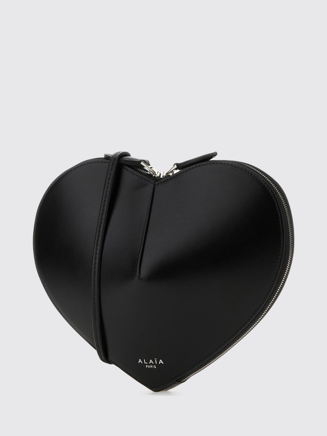 le cœur heart-shaped leather crossbody mini bag with zip closure