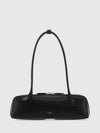 le teckel rectangular leather shoulder bag with double handle