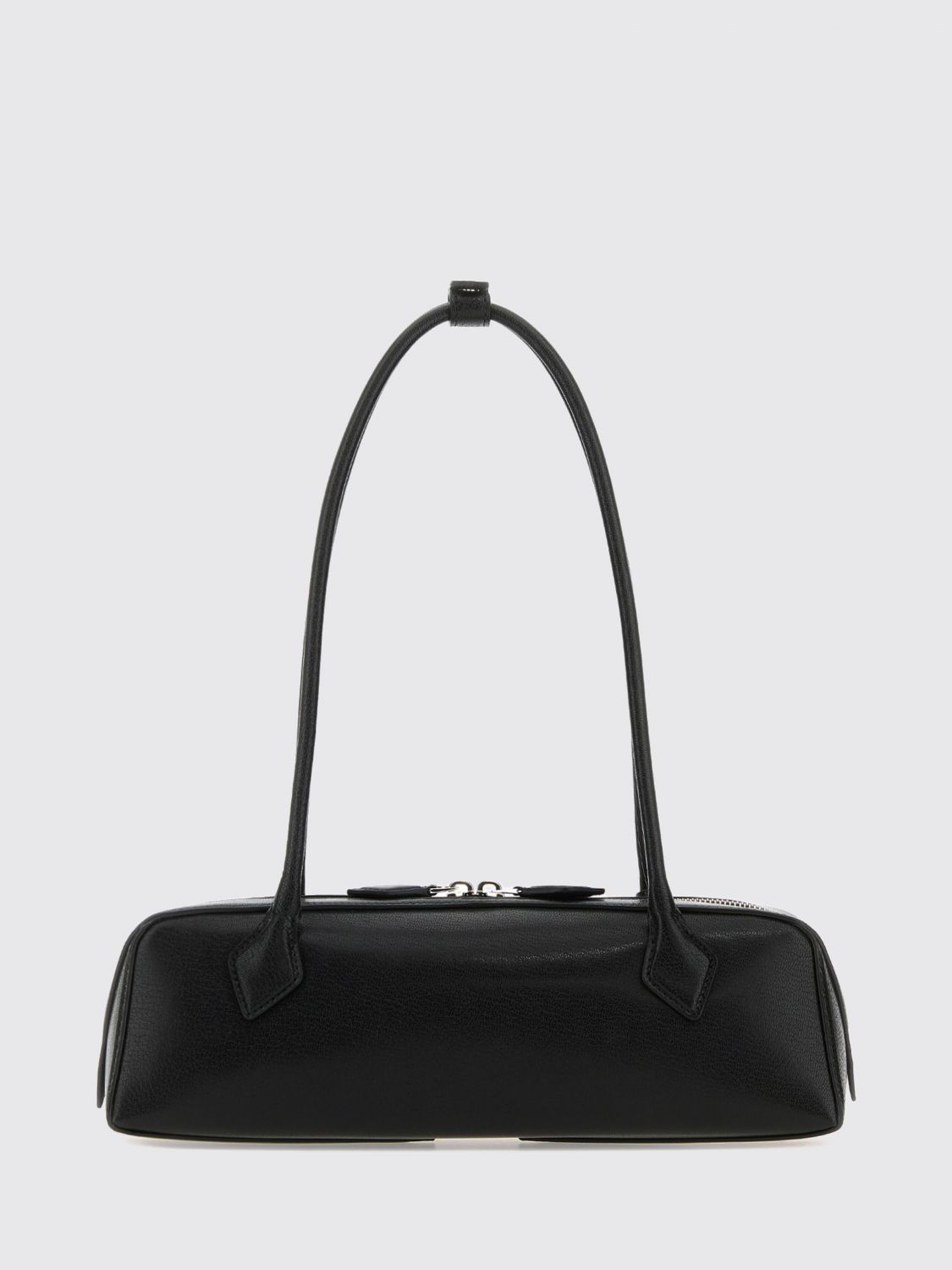 le teckel rectangular leather shoulder bag with double handle