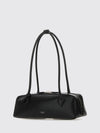 le teckel rectangular leather shoulder bag with double handle