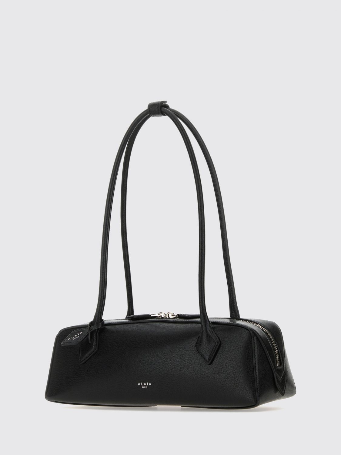 le teckel rectangular leather shoulder bag with double handle