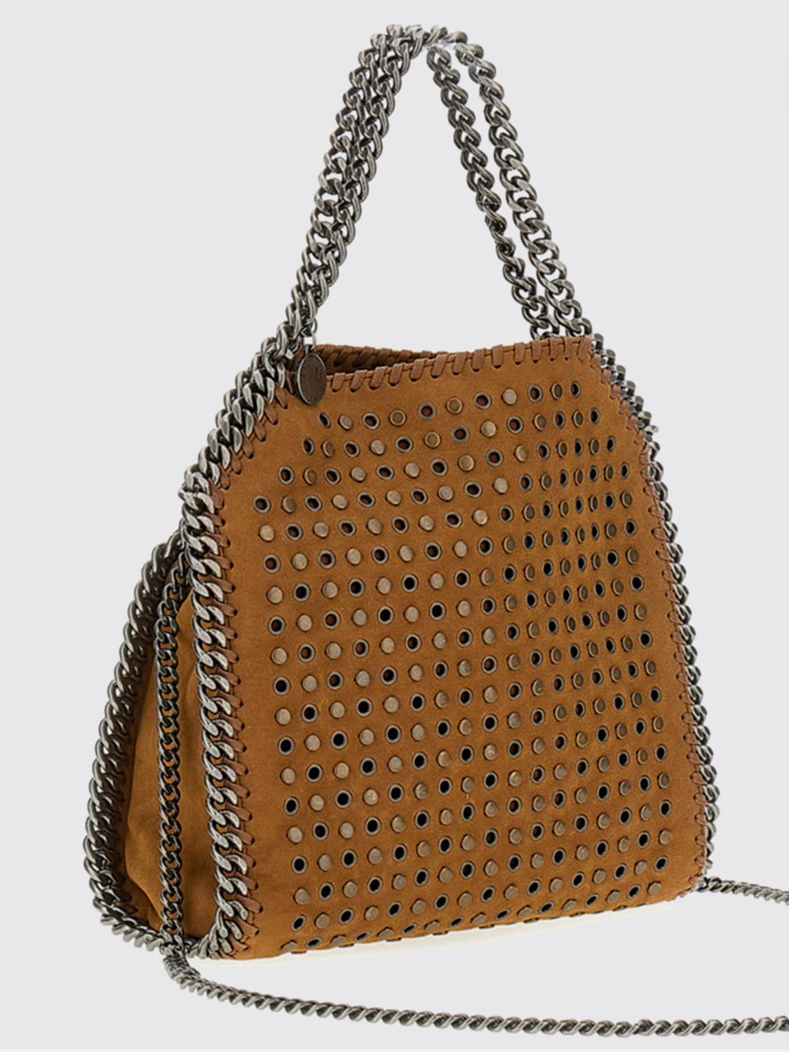 falabella small alter mat handbag with chain trims