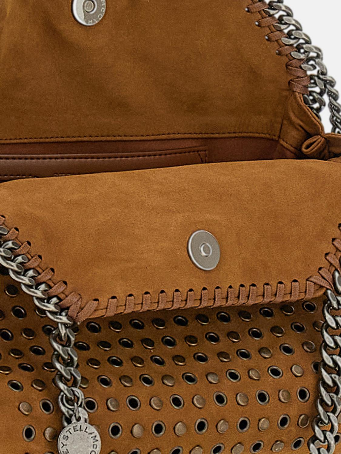 falabella small alter mat handbag with chain trims