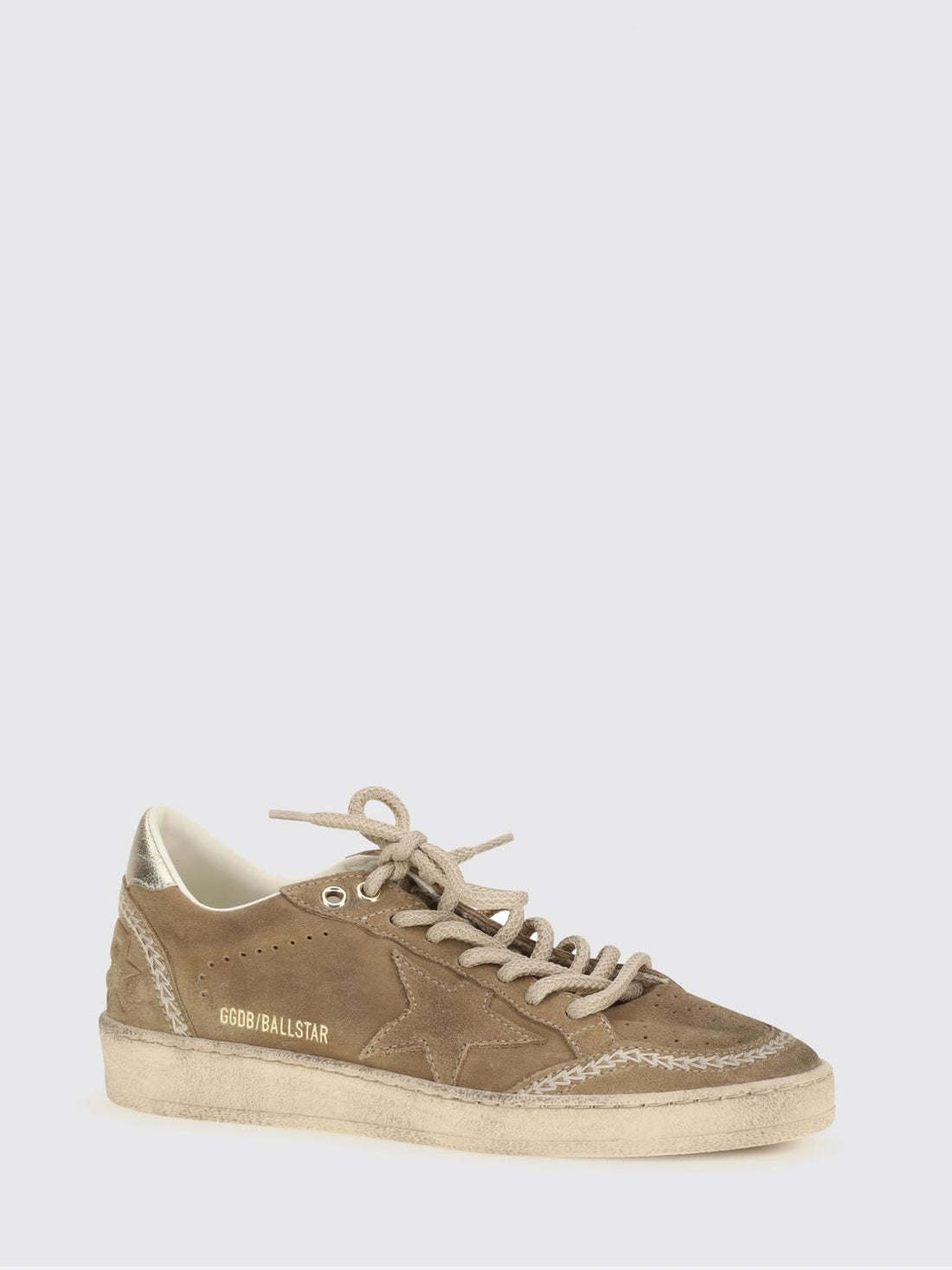 GOLDEN GOOSE 36 ball star suede low-top sneakers with distressed effect