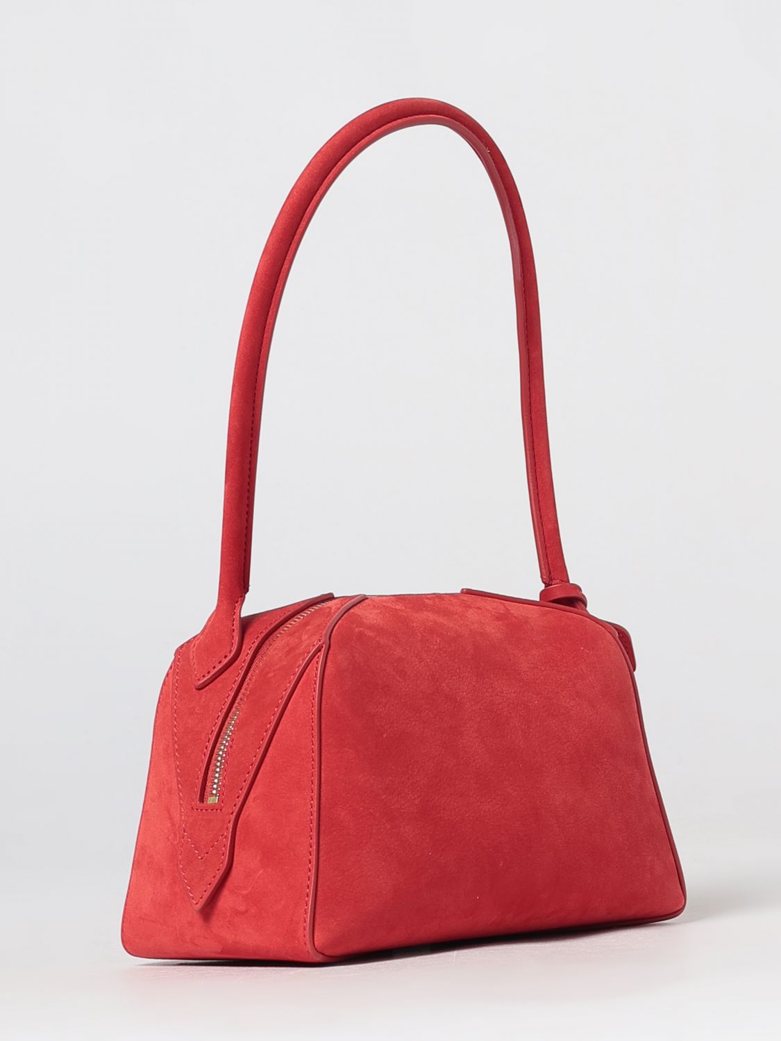 small le bouledogue calfskin leather and nubuck bowling bag