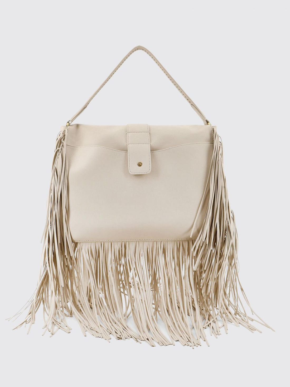 BURBERRY OS rider fringed calfskin shoulder bag with ekd logo