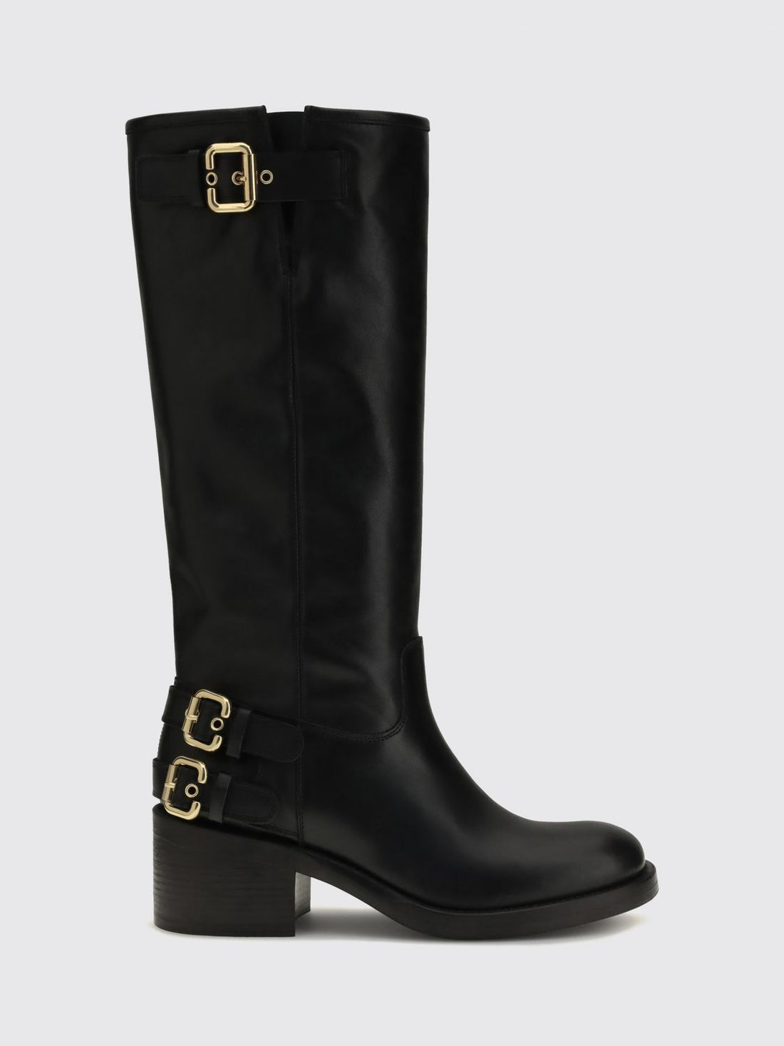 CHLOÉ 36 chloé dakota knee-high boots in smooth calfskin with mid heel