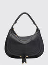 marcie shoulder bag chloé in calfskin leather with braided handle