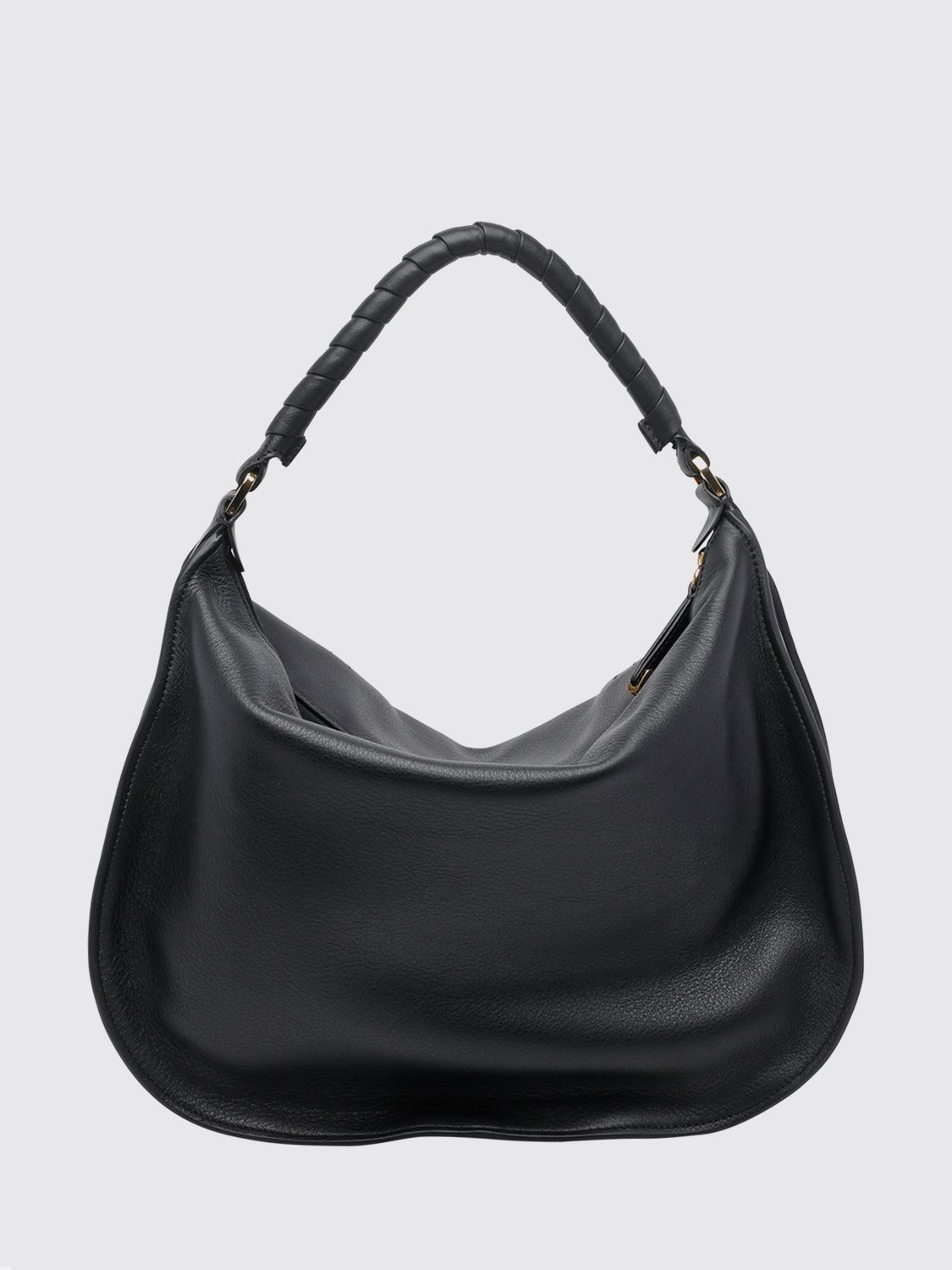 marcie shoulder bag chloé in calfskin leather with braided handle