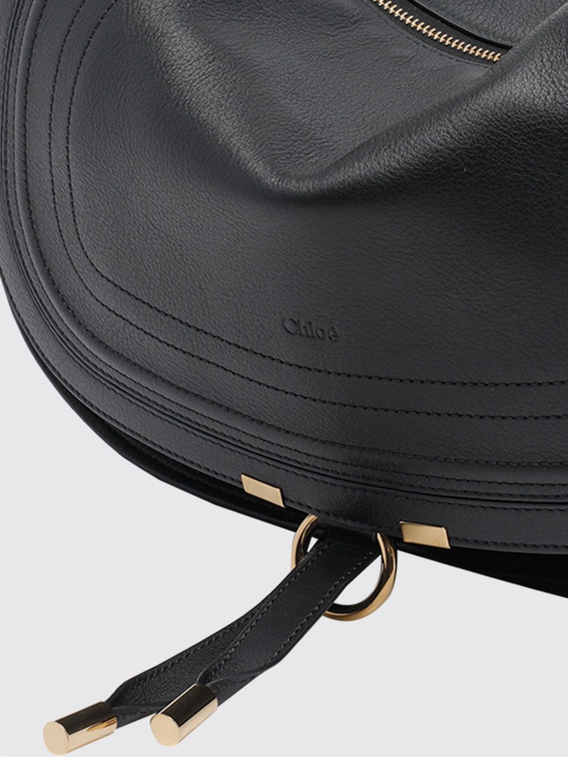 marcie shoulder bag chloé in calfskin leather with braided handle