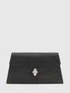 mini bag in croc-effect calfskin leather with skull
