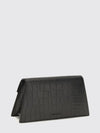mini bag in croc-effect calfskin leather with skull