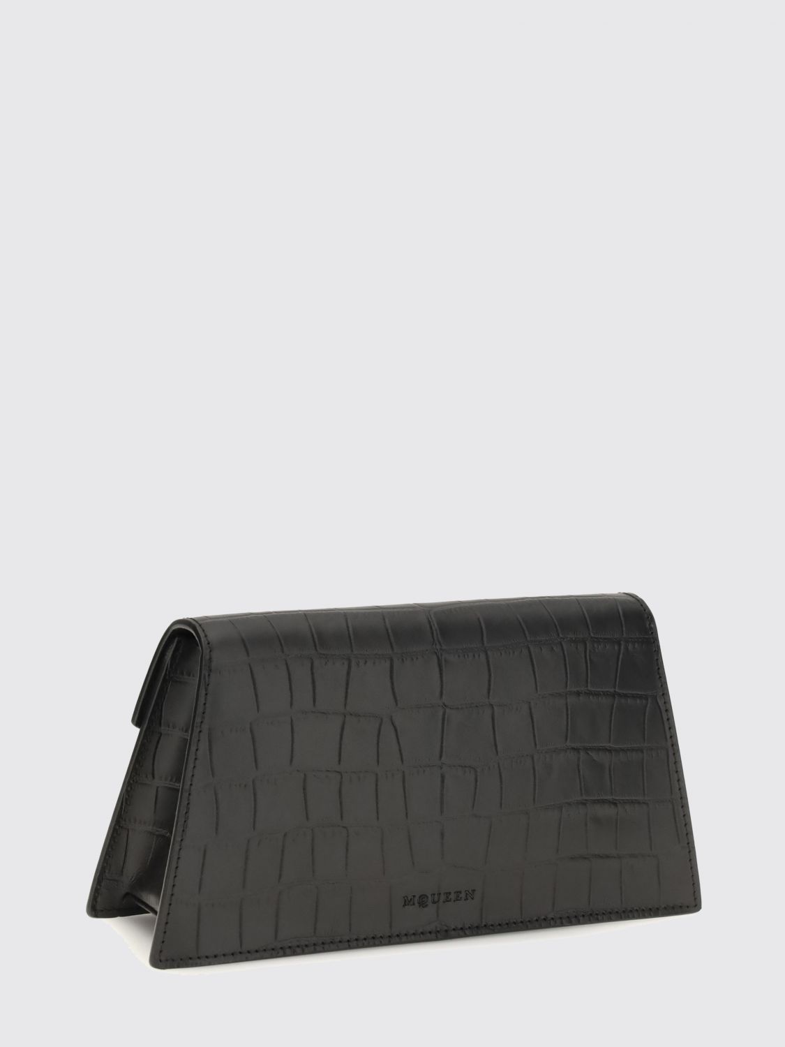 mini bag in croc-effect calfskin leather with skull